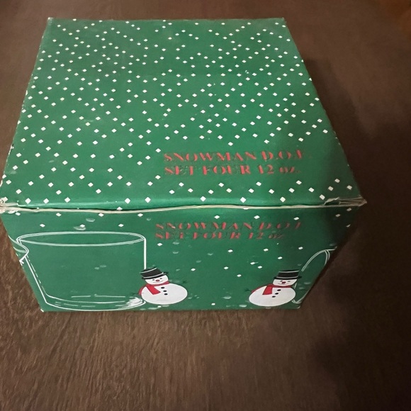 Snowman DOF Glasses Set of Four 12 Oz Made in Turkey Nantucket With Box - Picture 12 of 15
